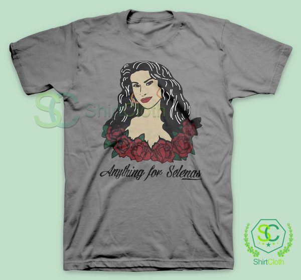 Anything-For-Selenas-Gray-T-Shirt