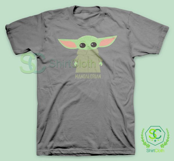 Baby-Yoda-The-Mandalorian-Gray-T-Shirt