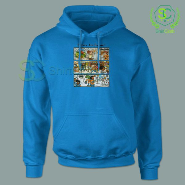 Comic-Are-Forever-Blue-Hoodie