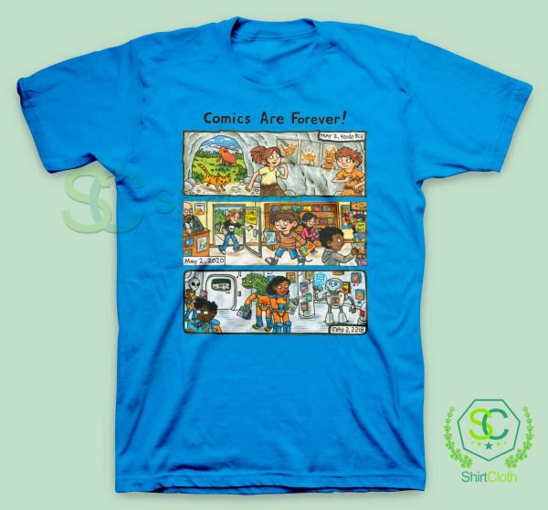 Comic-Are-Forever-Blue-T-Shirt