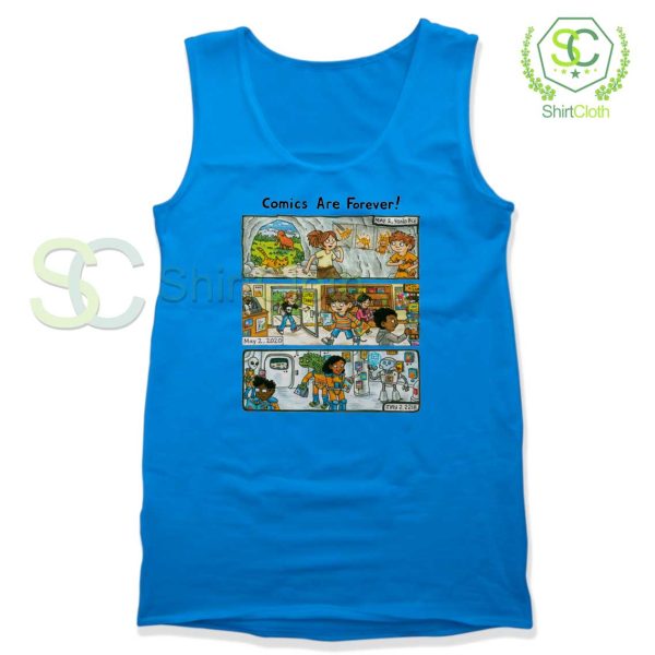 Comic-Are-Forever-Blue-Tank-Top