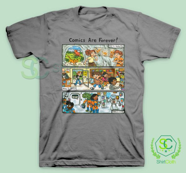 Comic-Are-Forever-Grey-T-Shirt