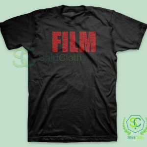 Black and White Movies Typography Black T Shirt