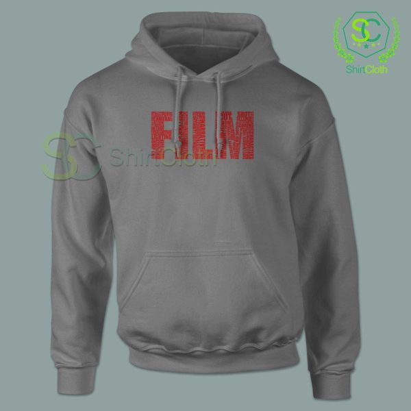 Black and White Movies Typography Grey Hoodie