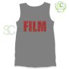 Black and White Movies Typography Grey Tank Top