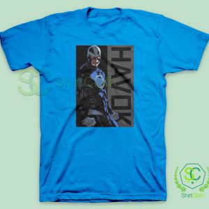 Havok Marvel Blue T Shirt