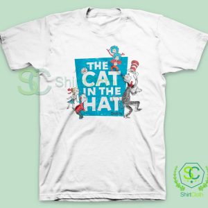 The Cat in the Hat Logo White T Shirt