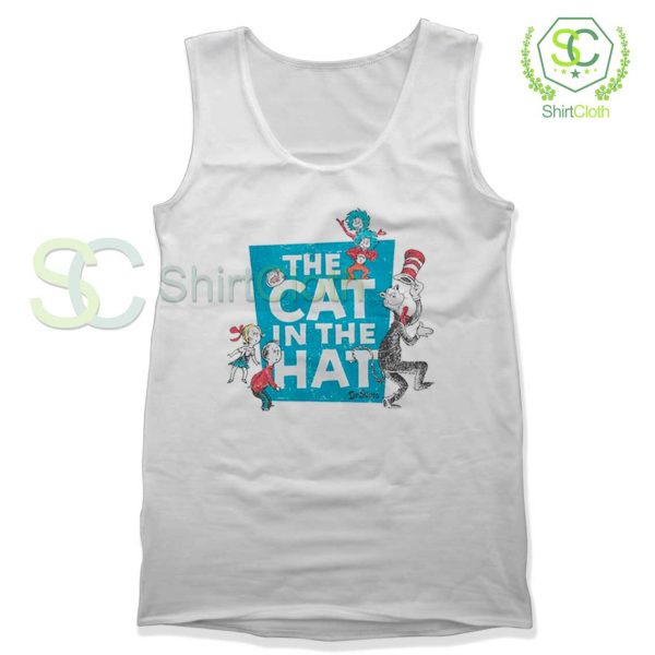 The Cat in the Hat Logo White Tank Top