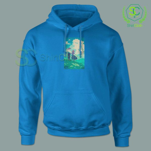 First Day of Spring Blue Hoodie