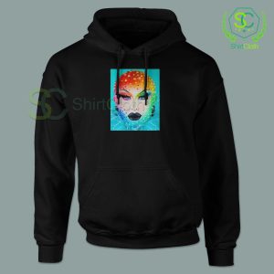 Beauty Blu Hydrangea Black Hoodie