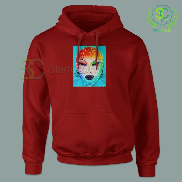 Beauty Blu Hydrangea Red Hoodie