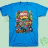 Marvel Comics Heroes Group Blue T Shirt