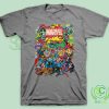 Marvel Comics Heroes Group Gray T Shirt