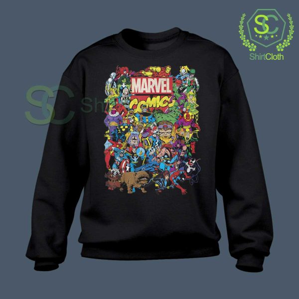 Marvel Comics Heroes Group Sweatshirt