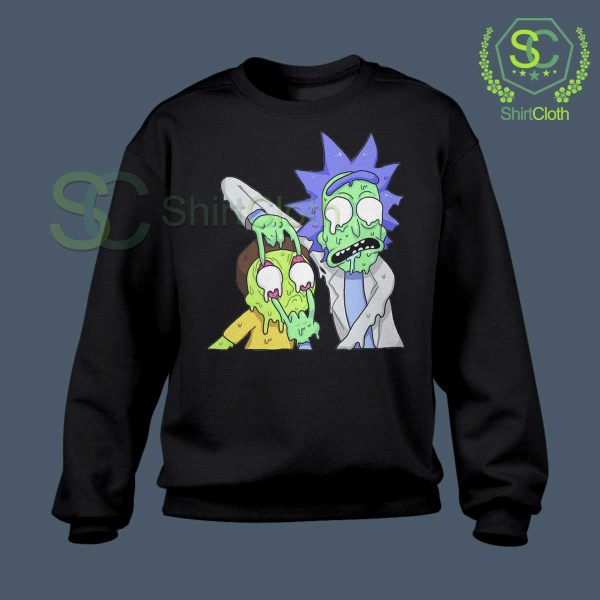 Rick and Morty Zombie Black Sweatshirt