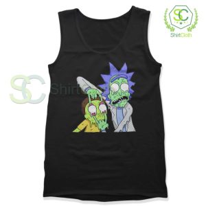 Rick and Morty Zombie Black Tank Top