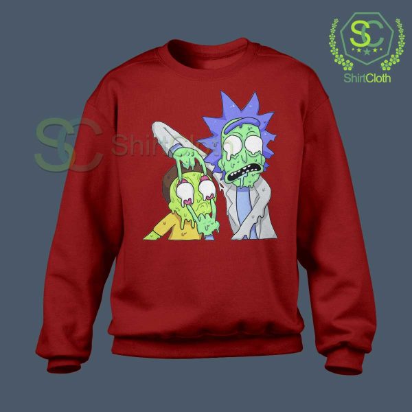Rick and Morty Zombie Red Sweatshirt