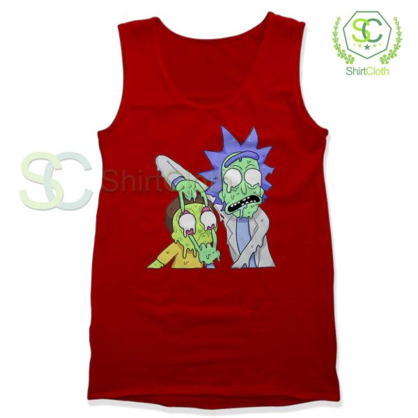 Rick and Morty Zombie Red Tank Top