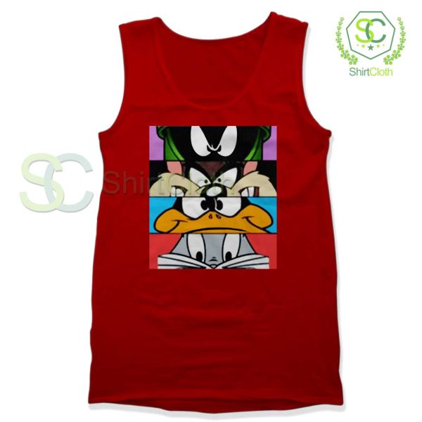Looney-Tunes-Characters-Red-Tank-Top