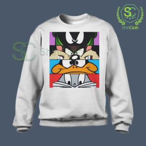 Looney-Tunes-Characters-White-Sweatshirt