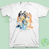 Bluey-Family-Dogs-Cartoon-Vintage-White-T-Shirt