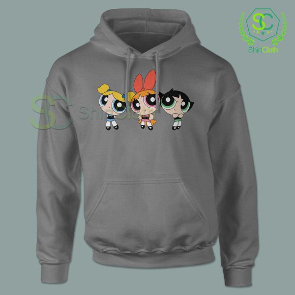 The-Powerpuff-Girls-Cartoon-Grey-Hoodie