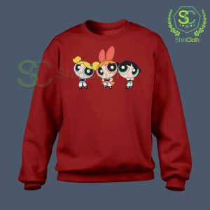 The-Powerpuff-Girls-Cartoon-Red-Sweatshirt