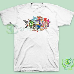 Sonic-The-Hedgehog-Characters-White-T-Shirt
