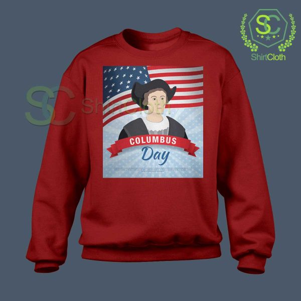 Happy-Columbus-Day-Red-Sweatshirt