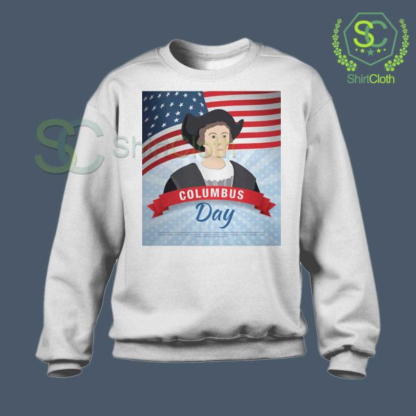 Happy-Columbus-Day-White-Sweatshirt