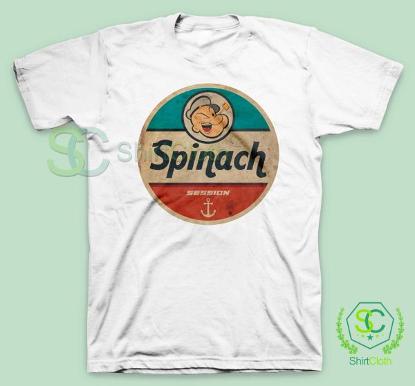 Popeye-Spinach-Session-White-T-Shirt