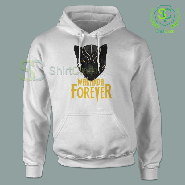 Wakanda-Forever-White-Hoodie