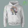 Unicorn-Riding-Dinosaur-T-Rex-White-Hoodie