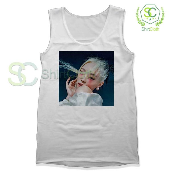 Jennie-Black-Pink-K-Pop-White-Tank-Top