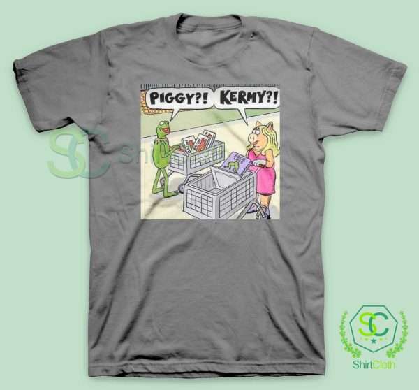 Piggy-and-Kermiy-Grey-T-Shirt