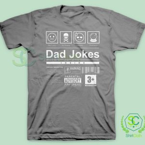 Dad-Jokes-Label-Grey-T-Shirt